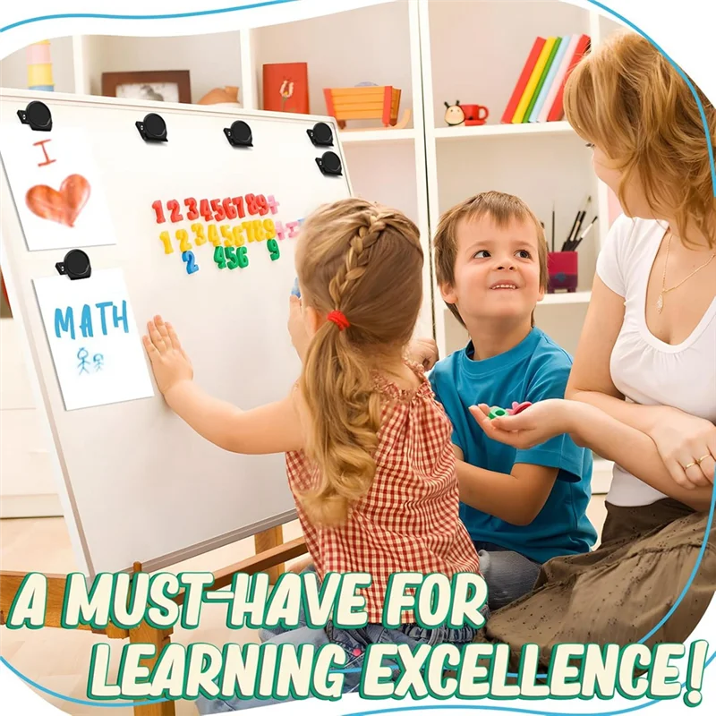 مشابك مغناطيسية، 24 قطعة مغناطيس للسبورة البيضاء، مشابك معدنية مغناطيس الثلاجة، مشابك مغناطيسية-POS