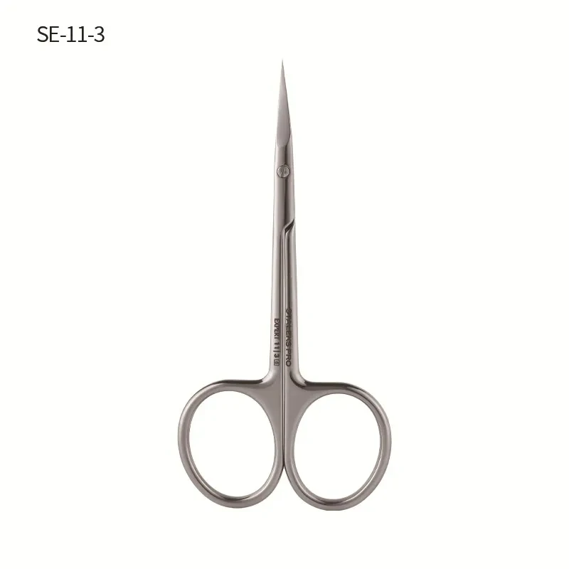 STALEKS SE-11 Nail Cuticle Scissors Stainless Steel Eyebrow Scissors Trim Nose Hair Precision Makeup Tool For Left-handed Users