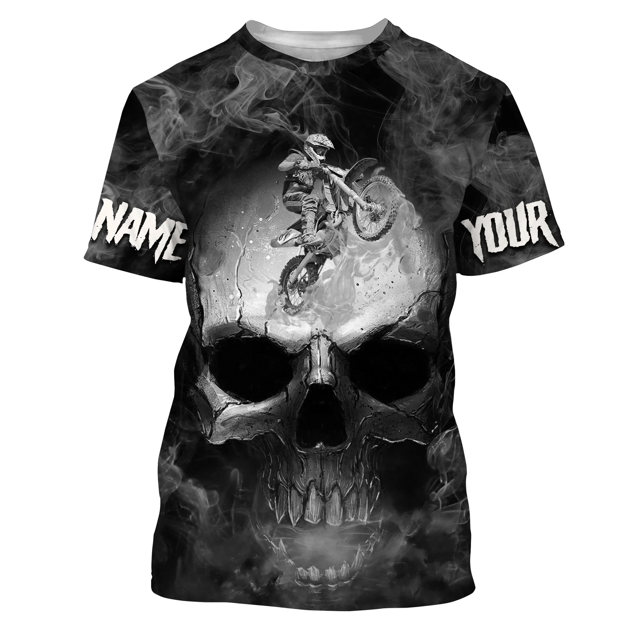 

Extreme Off-Road Motorcycle Jersey T-Shirt UV Resistant Skeleton Rider UPF 30+Breathable Quick Drying Men And Women Sportswear