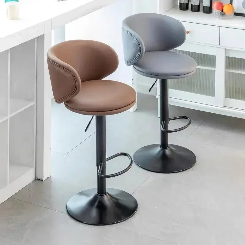 

Bar Chair, Lifting and Rotating Modern Simple Light Luxury Home Bar Chair, Coffee Shop Milk Tea Shop High Stool Counter Stool