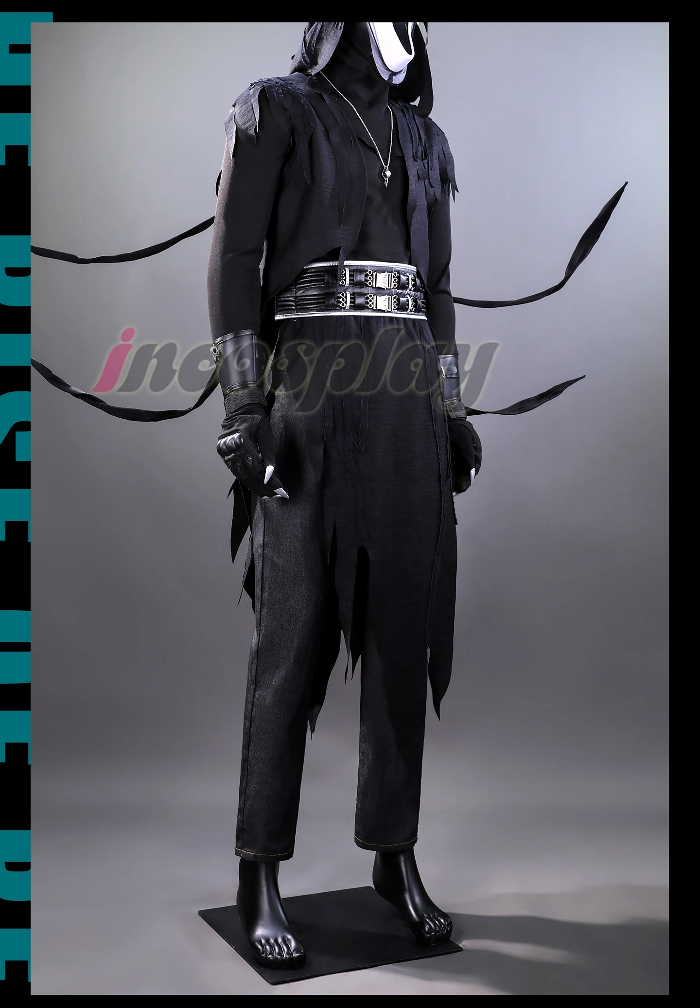 

Dead Daylight Дэнни Джонсон Косплей Призрачное Лицо Костюм Шляпа Маска Перчатки Пояс Опора Набор Хэллоуин Высокое Качество Мужская Униформа