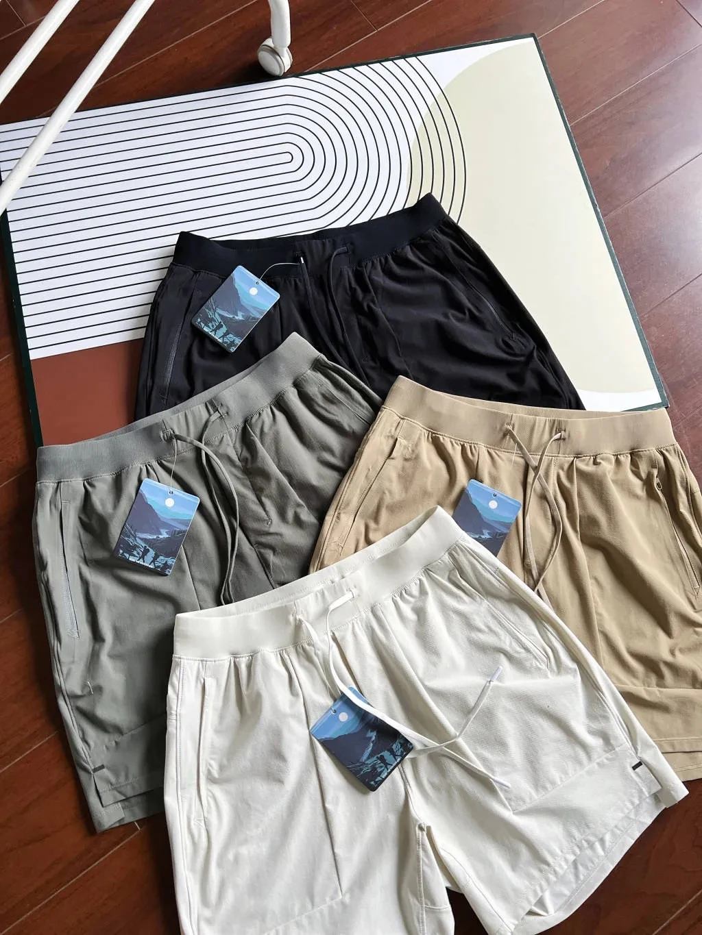 

Мужские легкие брюки Qui Dry Breathable Fitn для бега, летние повседневные прямые брюки со средней талией, чистый цвет