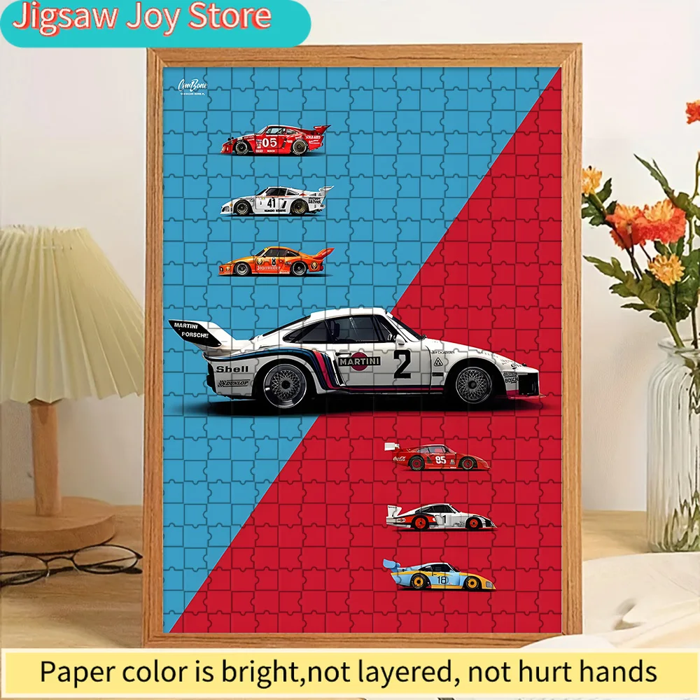 

Бумажный пазл-головоломка: Легендарная коллекция гоночных автомобилей Porsche, художественный принт, декор для стен, культовые модели Martini Racing и автомобили для автоспорта