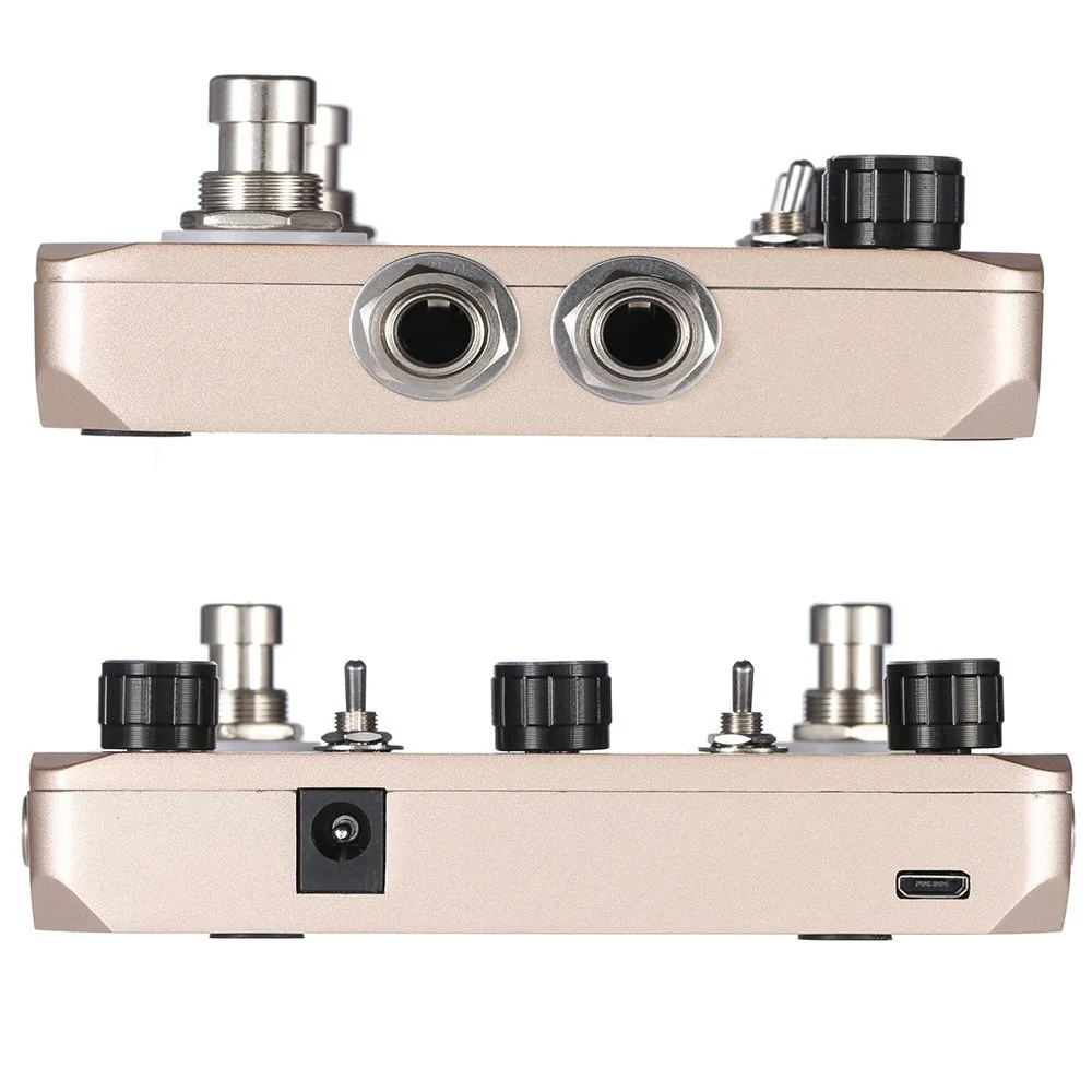Rowin Twin Looper Electric Guitar Effect Pedal Loop Station 11 Types of Play with 10 Minutes of Recording Time True Bypass