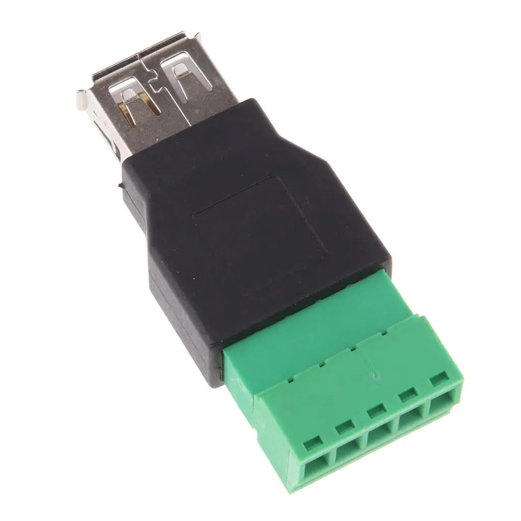 USB2.0 Type A Female to 5 Pin Screw with Terminal Connector Plug