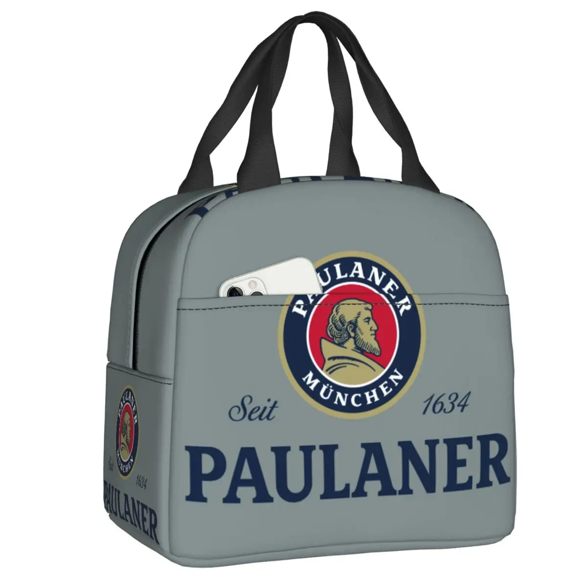 

P-paulaners Spezi Love Thermal Insulated Lunch Bags Women Drink Resuable Lunch Container for School Office Outdoor Food Box