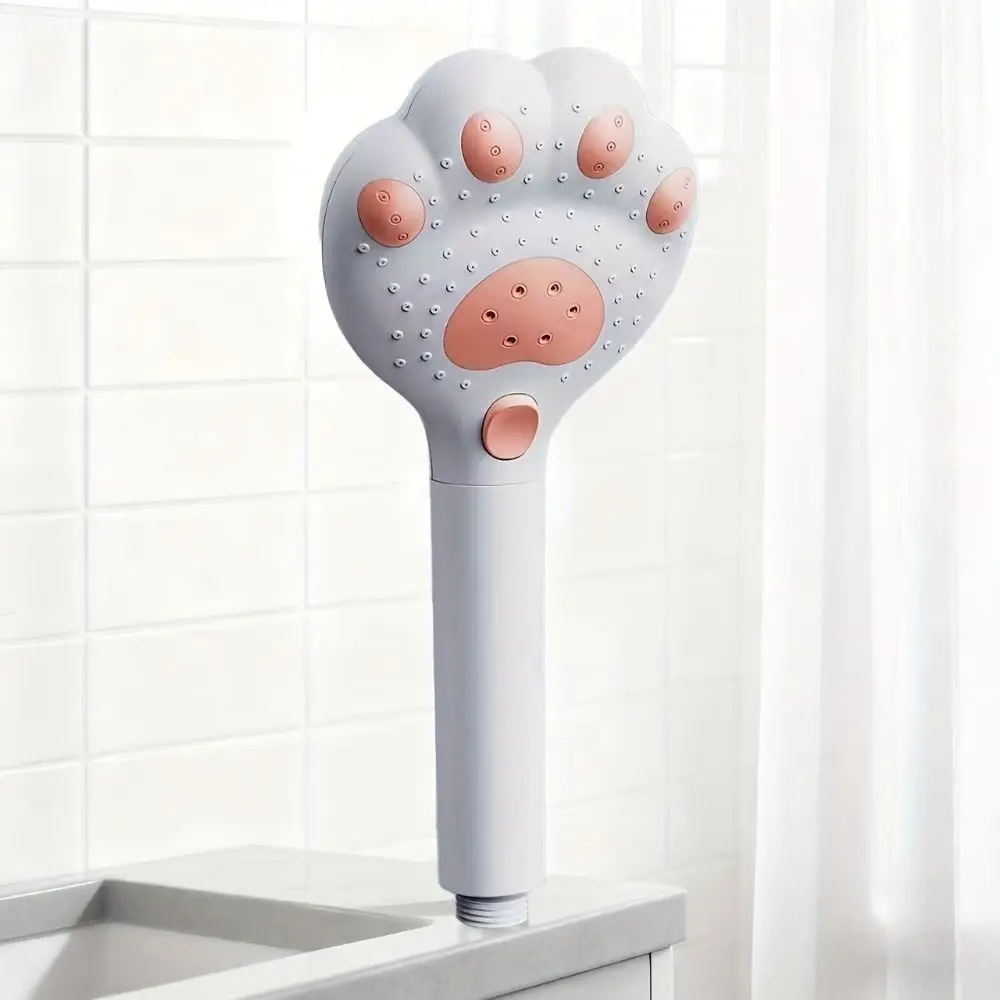 

Душевая лейка с 3 режимами, дизайн в виде кошачьей лапы, пластиковый материал, высокое давление, экономия воды, распылитель в форме когтя