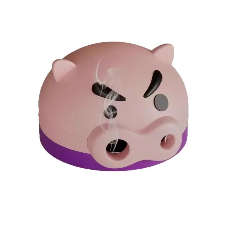 Zuowei Gate Mosquito Coil Box, Chubby Pig Incense Burner, Tray, Cute Home Desk Deco Mosquito Repellent 2-in-1 Decoration Crafts