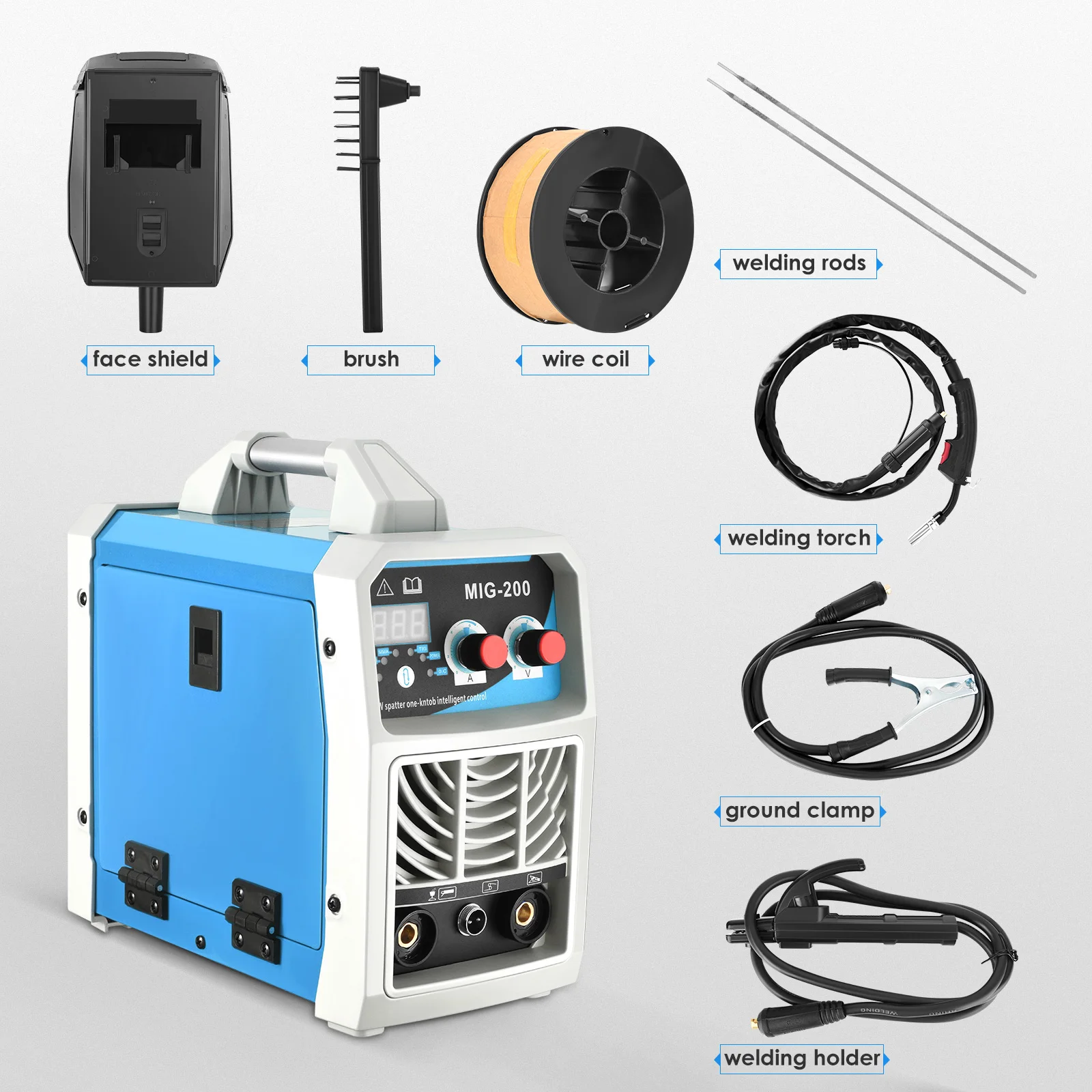 Multi 3 in 1ARC MIG TIG Welder Inverter Welding Machine Portable Digital IGBT MMA Gas No Gas Soldering Welding Iron Steel Metal