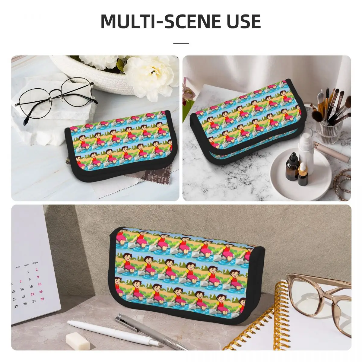 Heidi Feet In The Water Pencil Case for Kids Gifts Pen Box Pencil Bag Stationery Supplies Pen Holder Bag