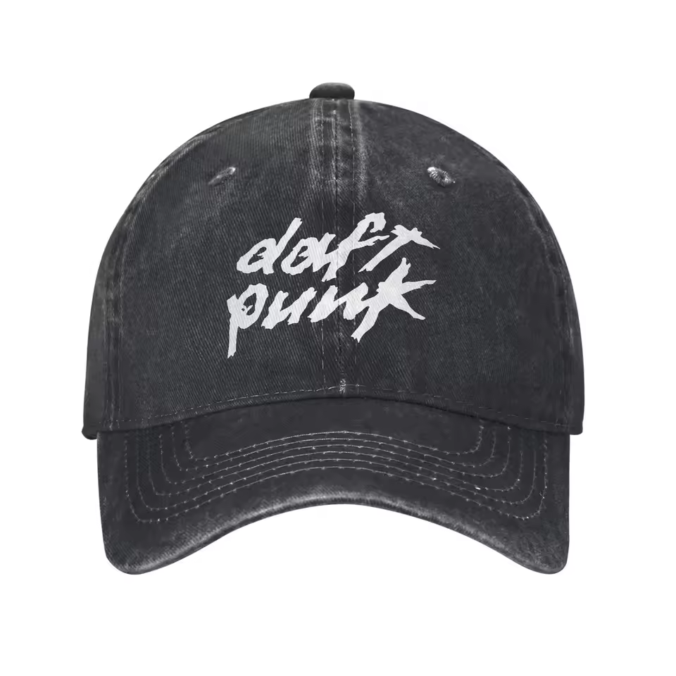 Gorra de béisbol informal Daft Punk con escritura blanca, gorra de camionero para deportes al aire libre, gorras de béisbol de calle Unisex de alta calidad para adolescentes - AliE foto 13