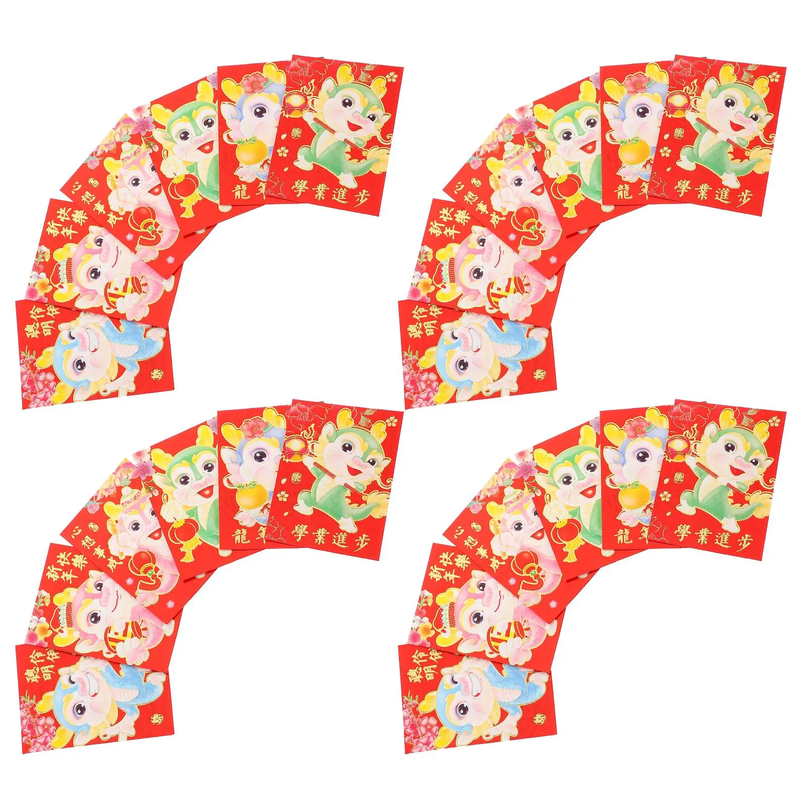 

30 шт. год красные конверты Дракон 2024 Хунбао китайский стиль Хунбао денежные пакеты подарки яркий цвет практичный