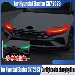 for Hyundai Elantra CN7 2023 Car light protection film daytime running light color changing film special color changing film
