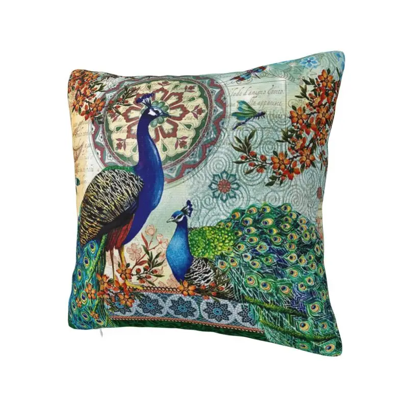 Peacock Pillow Case Sofa Feather Animal Cute And Beautiful Luxury Cushion Cover Square Pillowcase