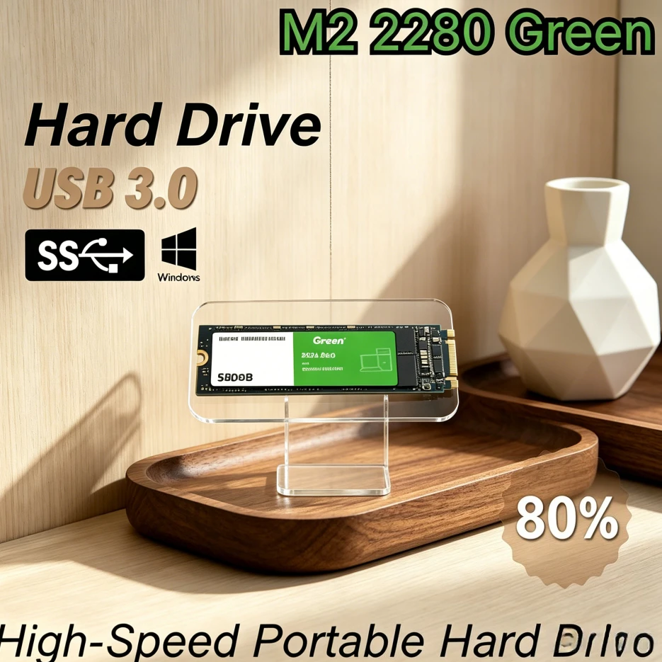 

[Brand+] Original M2 2280 Green SSD High Speed Read Solid State Drive Large Capacity Storage Disk For Laptop Desktop PC Notebook