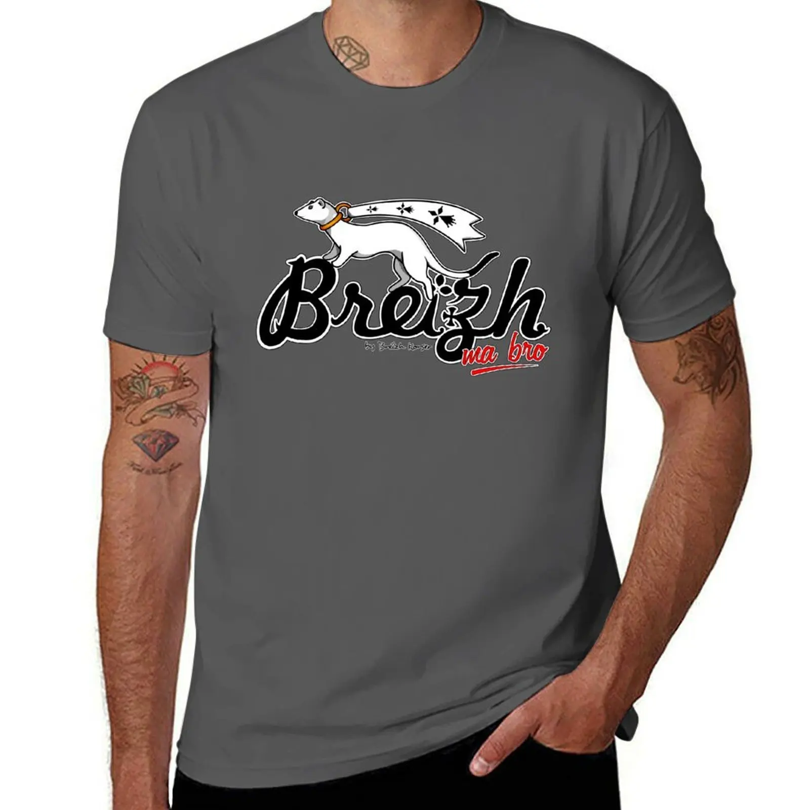 

Breizh my Bro (Brittany my country) T-Shirt Big and Tall Basic Tee Shirt