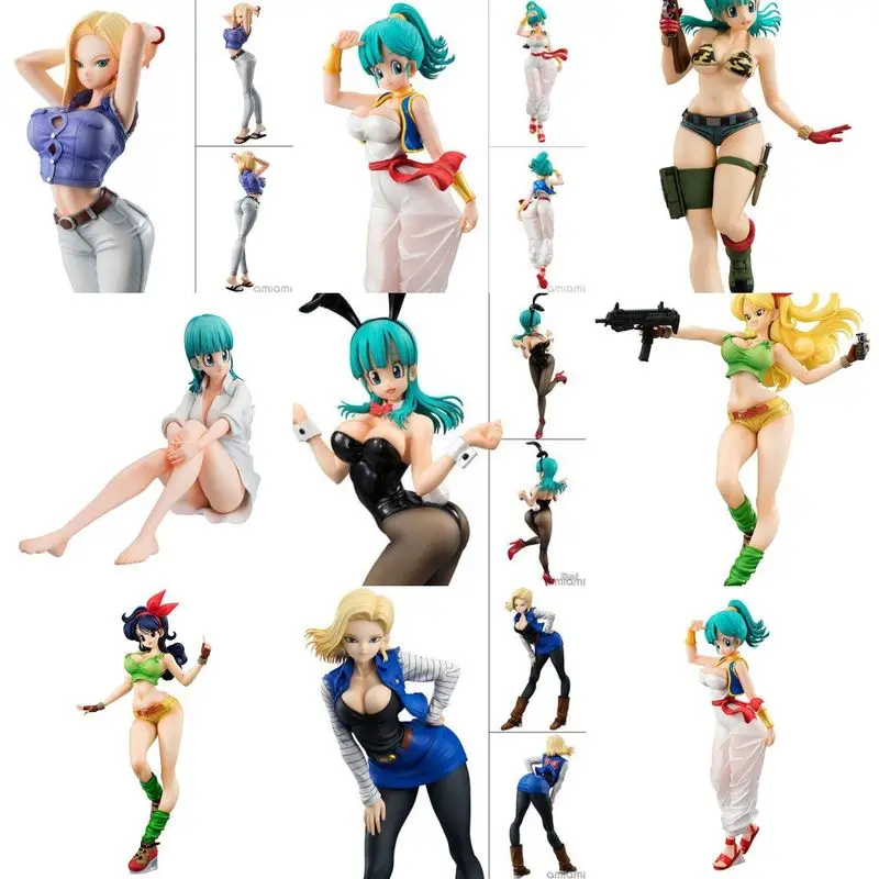 Figuras de Anime Dragon Ball Gem, Bulma, Videl, Android 18, Estatua de Manga de Chica Sexy, Figura de Acción de PVC, Modelo de Juguetes, Decoración