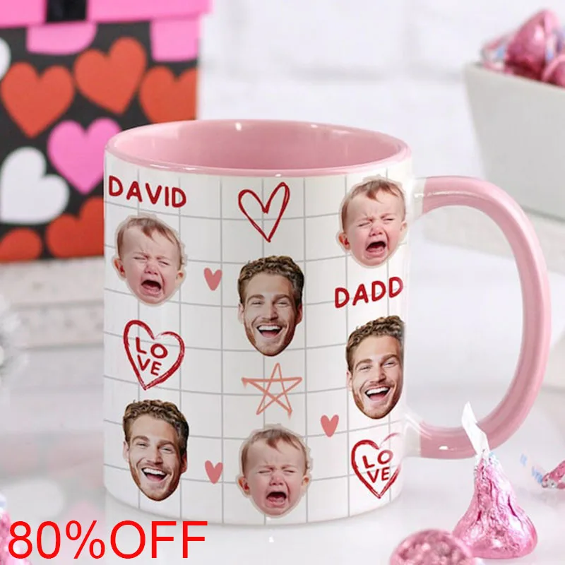 

Personalized Face Photo Cup Custom Baby Face Mug Custom Dad Face Mug Birthday Gift for Dad or Mom Travel Mug with Face Photo