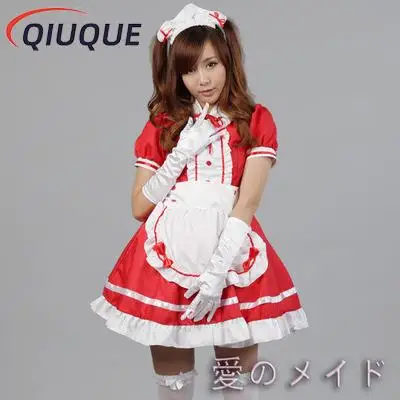 Traje de mucama para mujer, vestidos góticos de Lolita, K-ON de Anime Disfraz de Cosplay, delantal, vestido, uniformes de talla grande, para