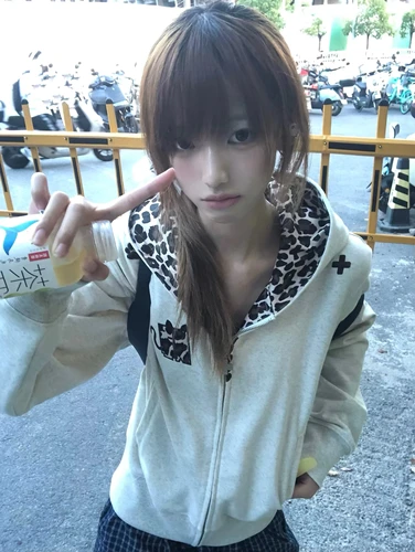 Imagen 2 del producto Karrram-Chaqueta con capucha japonesa Y2k Devil, ropa de abrigo con estampado de cachorro estilo años 2000, abrigo Vintage Harajuku con cremallera fina, Retro americano de los años 90