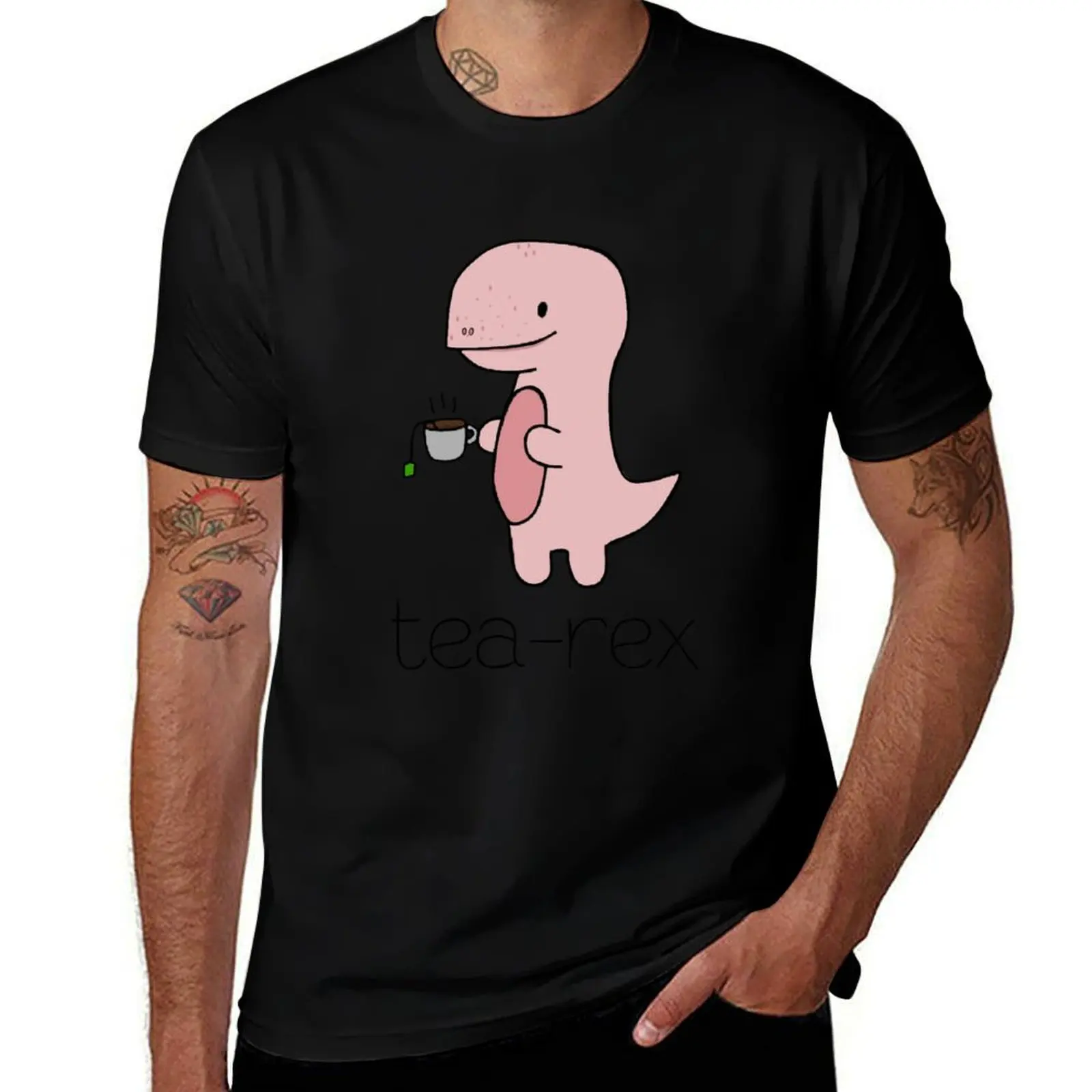 

tearex T-Shirt luxury clothing labubu blue archive quick drying slim fit t shirts for men