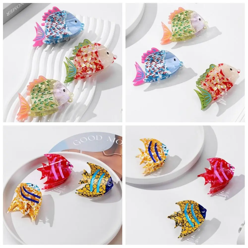 

Summer Tropical Fish Acetate Hair Claw Clips for Women Girls Creative Cartoon Animal Shark Clip Crab Hair Accessories