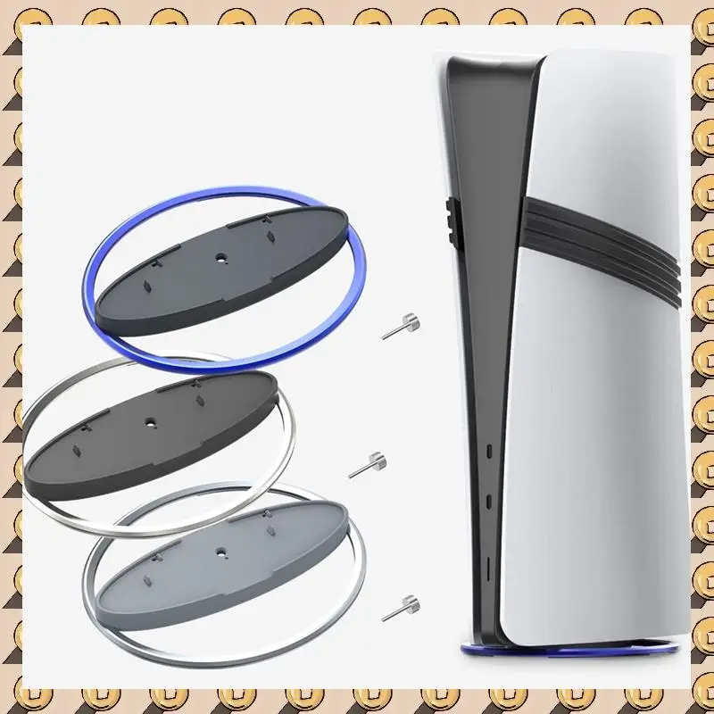 A003 수직 스탠드 게임 콘솔 호스트 스탠드 PS5 Pro/PS5 Slim/PS5 콘솔 블루 용 미끄럼 방지베이스 스탠드 교체