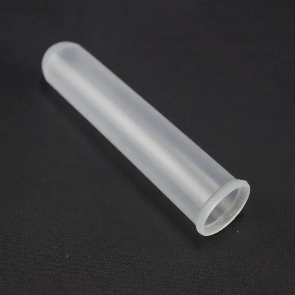 Tubos de ensayo de plástico translúcido para laboratorio, tubos de centrífuga con tapa, fondo redondo, lote de 10, 20ml