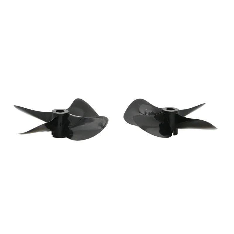 1Pair 4-Blade Paddle Immersion Propeller CW CCW Props with Shaft Hole Diameter 4mm 5mm for RC Ship Fishing Tug Boat DIY Parts