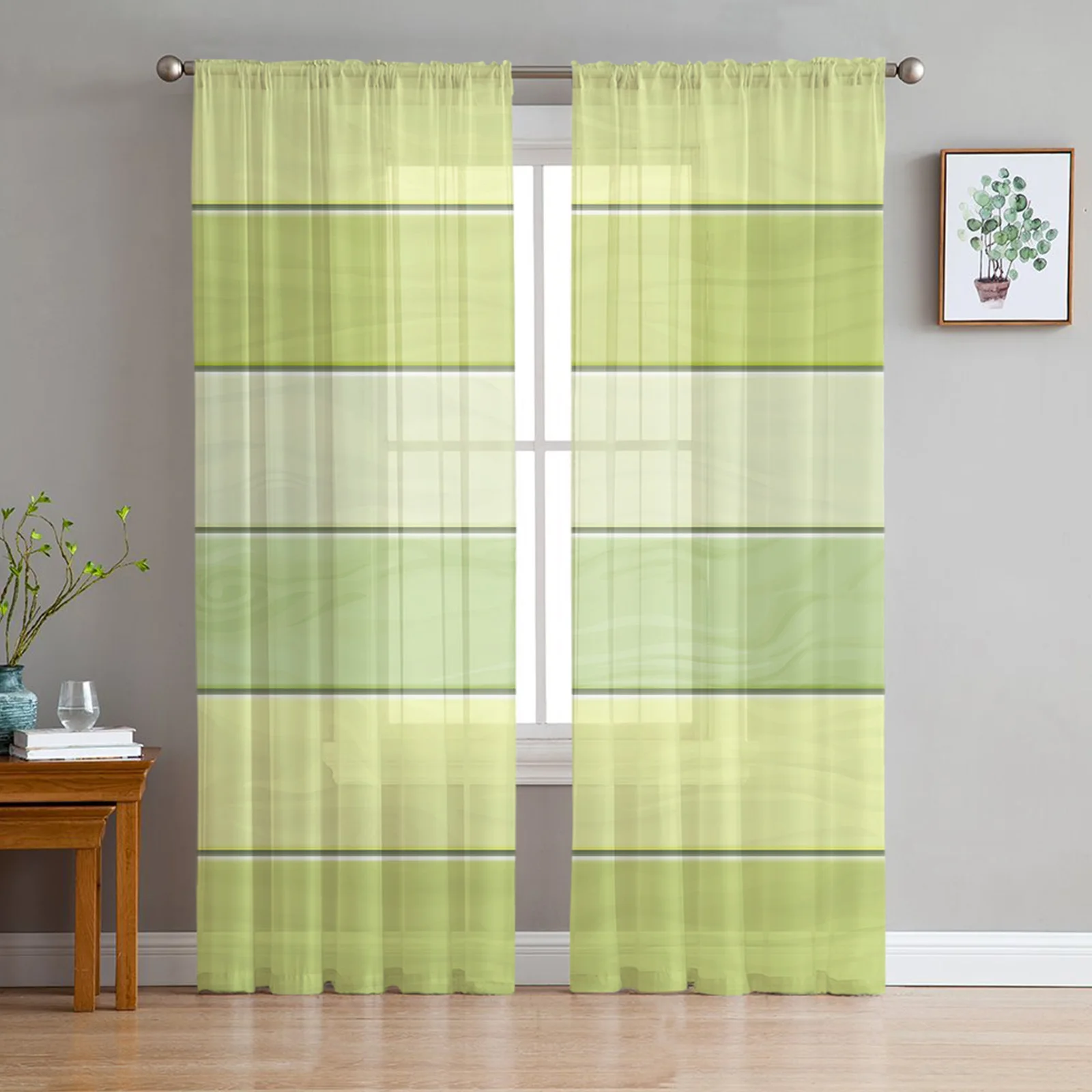 

Wood Grain Candy Green Tulle Curtains For Living Room Bedroom Kitchen Decoration Chiffon Window Treatments Voile Sheer Curtain