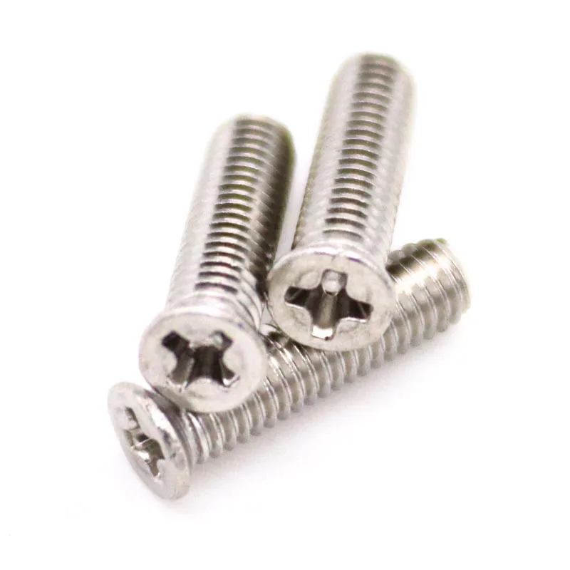 

50pcs M1.6 M2 M2.5 M3 M4 304 A2 Stainless Steel Nonstandard Small Head Cross Recessed Phillips Flat Countersunk Head Bolt Screw