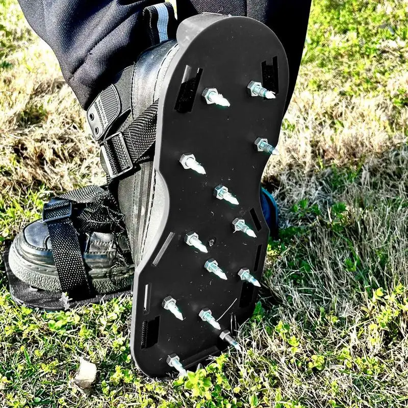 Lawn Aerator Shoes 2X Aerating Shoes Lawn Spike Aerator Aerate Lawn Tools Heavy Duty Spiked Aerating Sandals Yard Aerator For