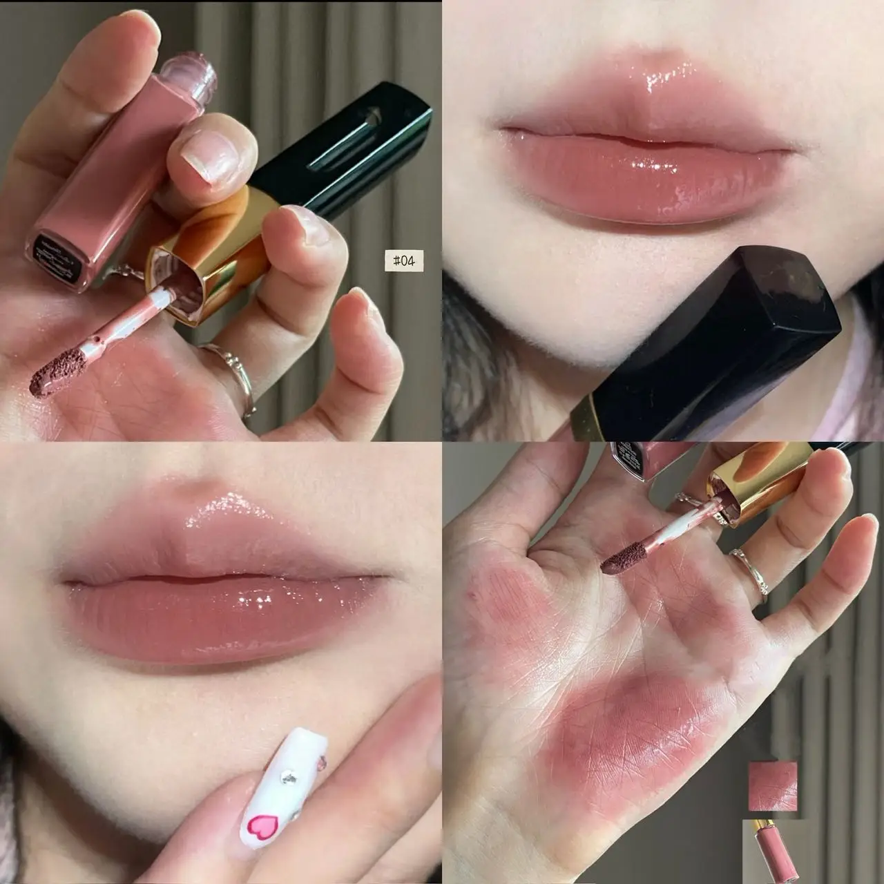 Hgn Dual Ended Matte and Gloss Lip Gloss Soft Matte Dewy Glossy Long Lasting Color Brighten Skin Tone Multi Makeup Styles