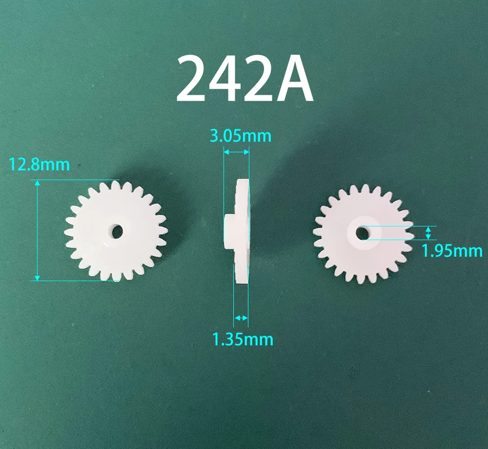 242A Modulus 0.5 24 Teeth POM Plastic Gear Disc Toy Pinion Parts 24T 2MM Gears 10PCS/LOT