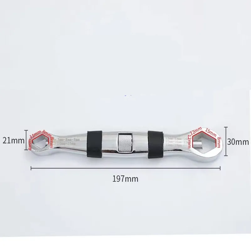 （1）Universal Wrench 23 In 1 Wrench Set Ratchets Adjustable Spanner 7-19mm CR-V Key Flexible Multitools Hand Tool For Car Repair