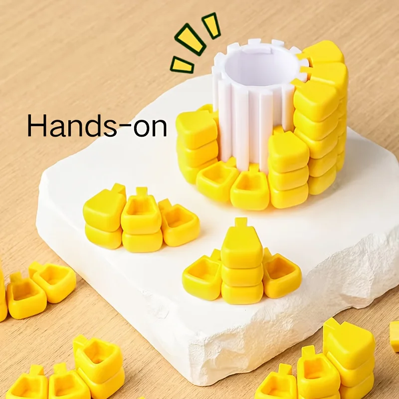 ของเล่น DIY 3D รูปรวงข้าวเทียมเพื่อการผ่อนคลาย - เกมปริศนาเพื่อการศึกษาสำหรับเด็ก, รวงข้าวเทียมแบบประกอบได้, ดีไซน์พลาสติกสีขาวและสีเหลืองสำหรับกิจกรรมสร้างสรรค์เพื่อบรรเทาความเครียด, กิจกรรมคลายเครียด, ของขวัญที่สมบูรณ์แบบสำหรับวันฮาโลวีน, คริสต์มาส, วันขอบคุณพระเจ้า, ของเล่นเพื่อการศึกษาสำหรับเด็ก |   การออกแบบที่น่าสนใจ |   พลาสติกทนทาน