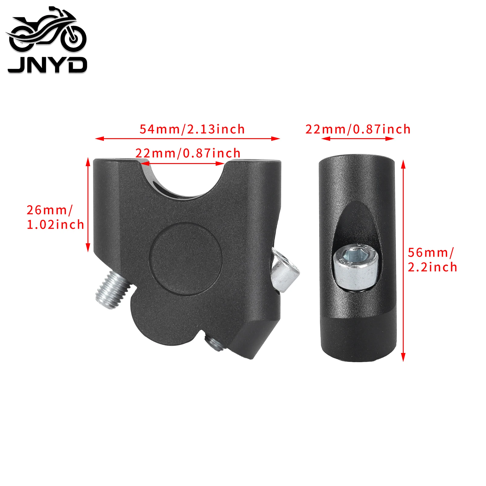JNYD 22mm Universal Motorcycle Handle Riser Handlebar Clamp Back Move Mount Adapter Handlebar Riser Clamp Handlebar Riser Mount