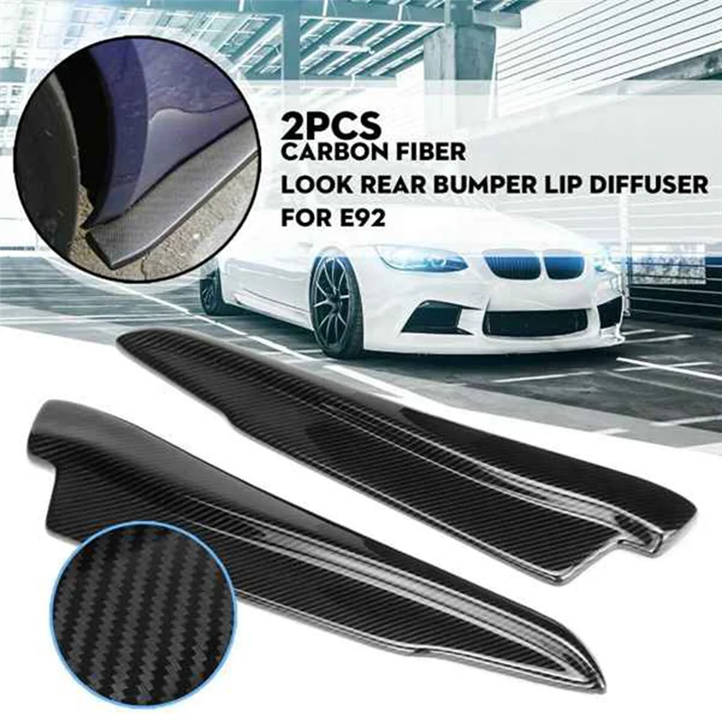 

Rear Bumper Splitter Winglet Apron Extend Deflector Lip For BMW E90 E91 E92 E93 M3 Car Carbon Fiber Look 52Cm