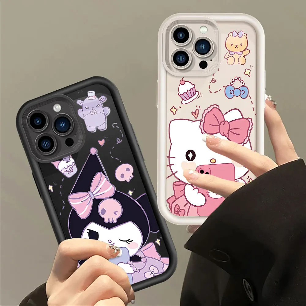 Kuriomi H-Hello K-Kitty Case for Xiaomi Redmi A2 9A 10C 10A 9C 12 12C A1 10 Soft Silicone TPU Cover