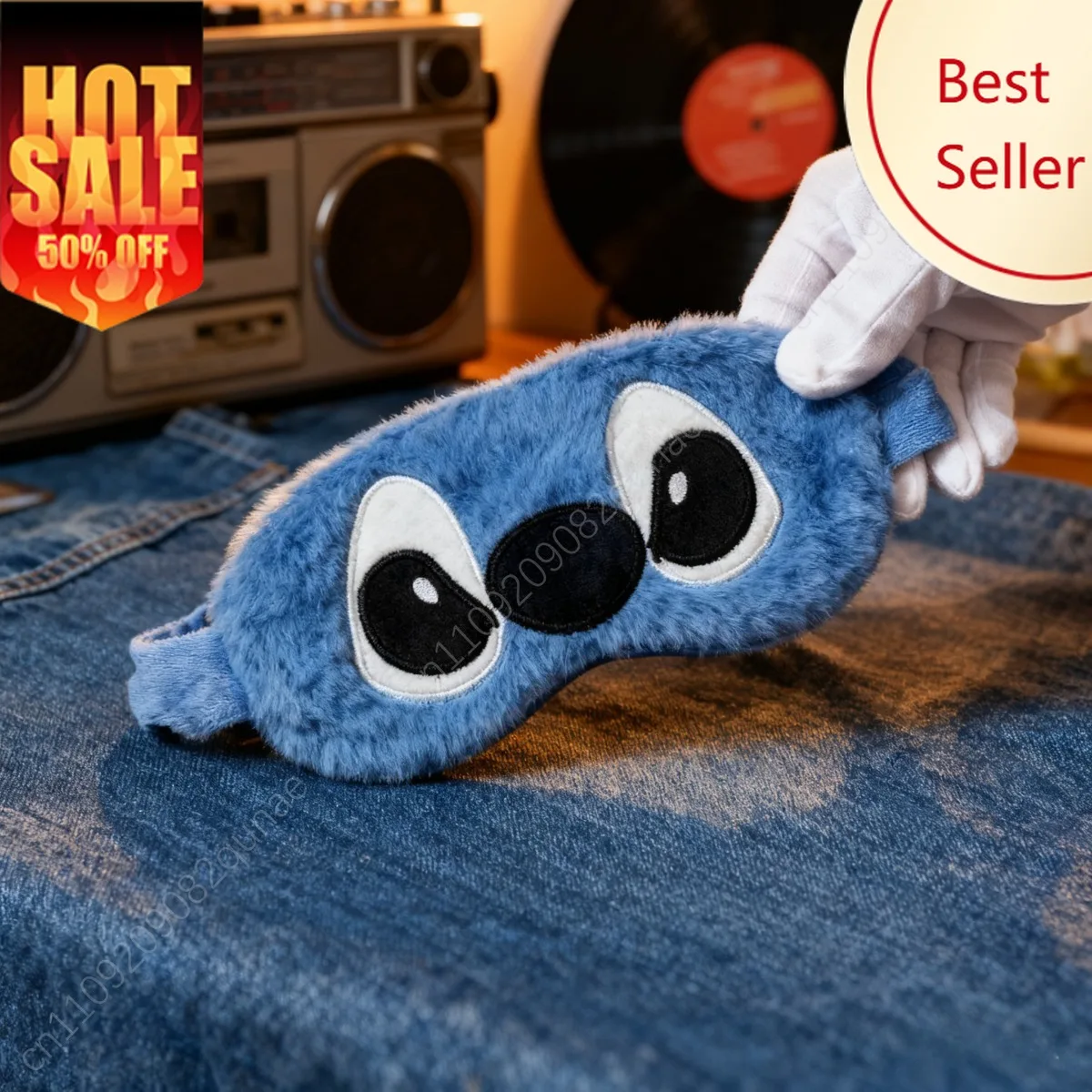 

Stitch Character Sleep Mask Adjustable Breathable for Women Men Ideal for Light Blocking Flights Perfect Gift for Stitch Lovers