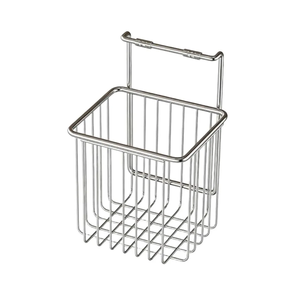 Pole Mount Holder Steel Storage Rack For Vanity Area Open Hollow Structure Robust Metal Wire No Drilling Required