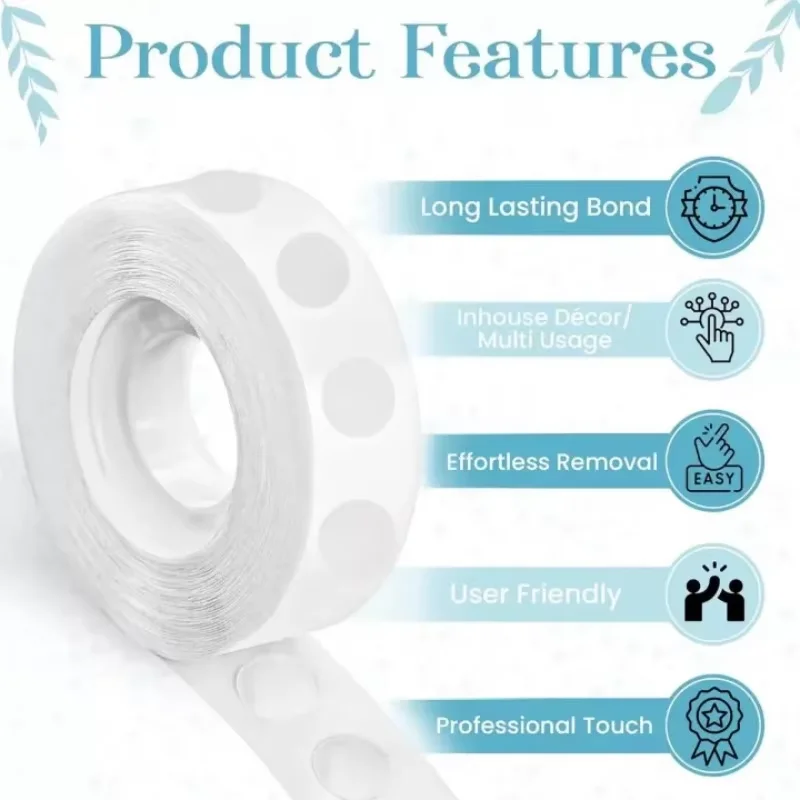 100/200/300/400/500pcs Double-sided Adhesive Dots Transparent Removable Balloon Adhesive Tape Glue for DIY Wedding Birthday Party Decor - Detail 1