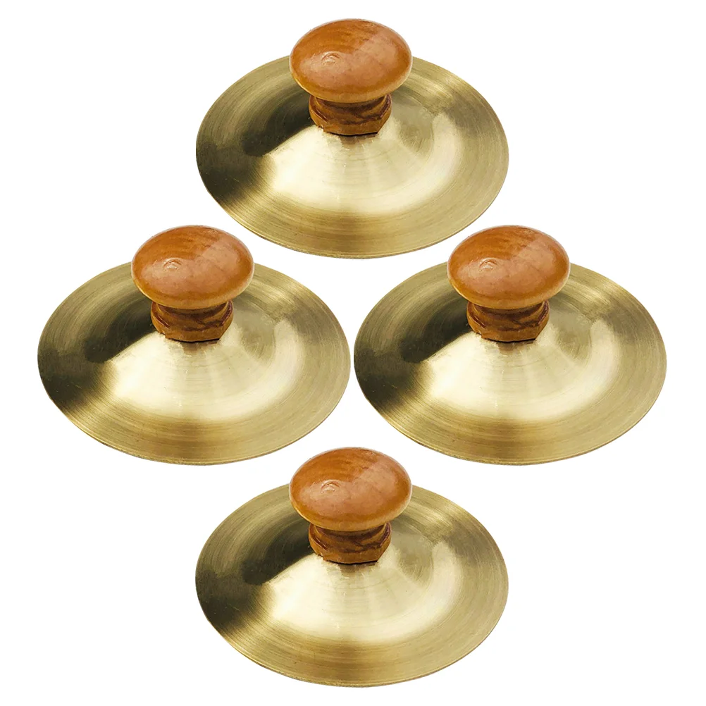 4 Pcs Children's Percussion Instrument Small Finger Belly Dancing Cymbals Musical for Kids Toys Toddler