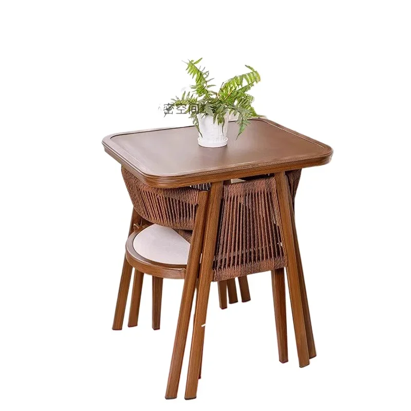 

Balcony small tables and chairs, three-piece set of household rattan chairs, leisure combination