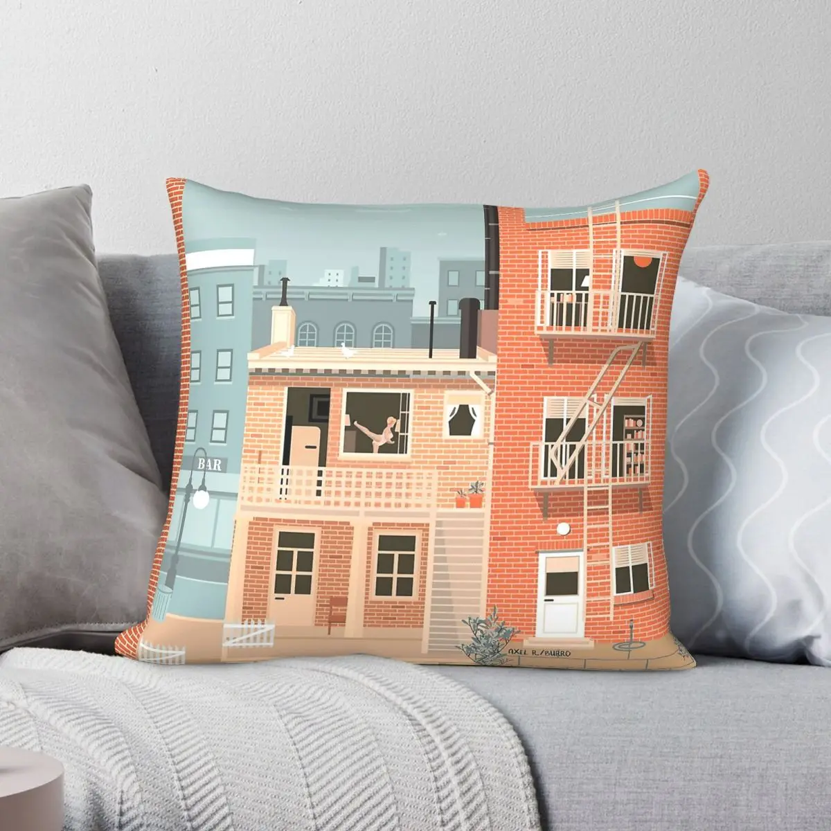 Alfred Hitchcock Rear Window Square Pillowcase Polyester Linen Velvet Printed Zip Decorative Pillow Case Sofa Cushion Cover