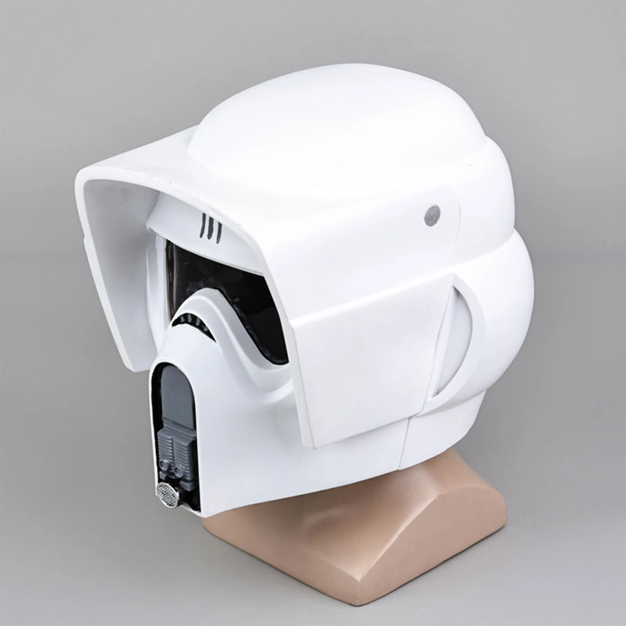 Premium PVC EP6 Scout Style Full Head Wearable Helmet Mask Solid Hard Shell Realistic Movie Replica Role Playing Headgear Halloween Christmas Holiday Party Costume Display Gift Toy For Adult Hobby Collectors