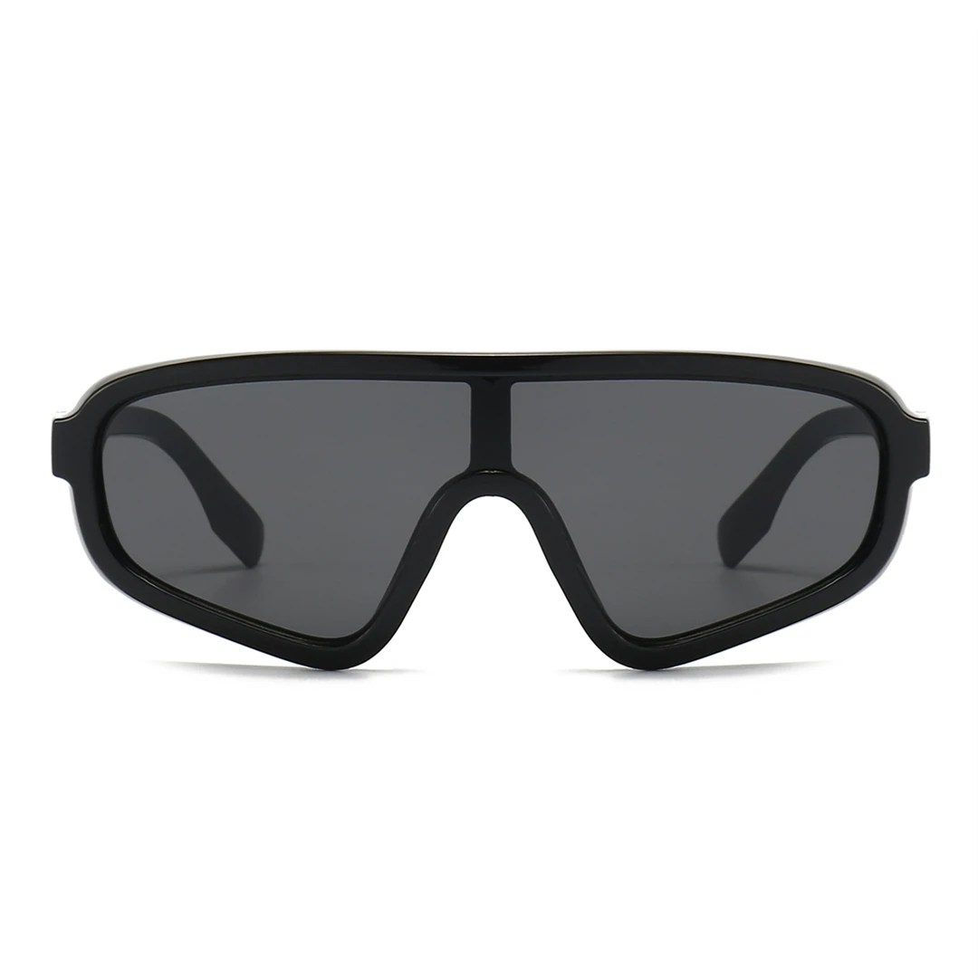 New personality colorful sunglasses trend big frame sunglasses women retro fashion one-piece windshield sunglasses.