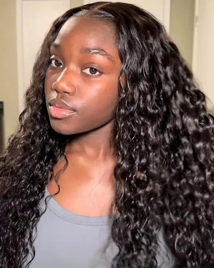 250% vorgeschnittene Loose Deep Wave Frontal Perücken 7x5 13x4, kleberlose Echthaarperücke, sofort tragbar, 13x4 13x6 Water Curly HD Lace Front Perücken, vorgezupft, 30-36 Zoll, unbehandelte Echthaarperücken für Frauen, gebleichte Knoten, im Angebot. – Detail 20