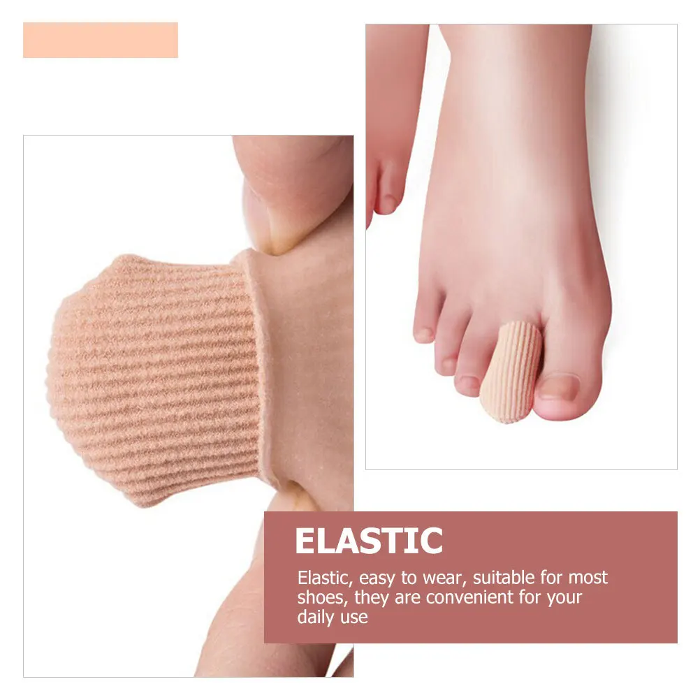 4 قطعة أكمام واقية لأصابع القدم قبعات مرنة رفيعة لتخفيف الآلام نفطة المطرقة حماية القدم سيليكون إصبع الأكمام