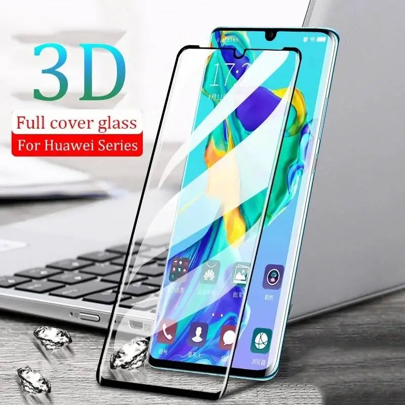 Protector de pantalla P30, cubierta completa 3D para Huawei P20 Mate 20 Lite Pro, película de vidrio templado